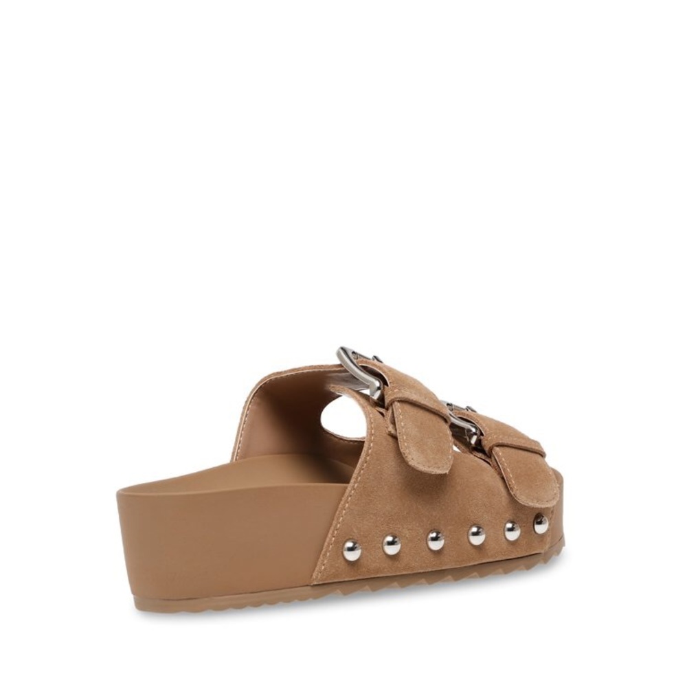 Steve Madden Tan Slide Sandals - Picture 5 of 15